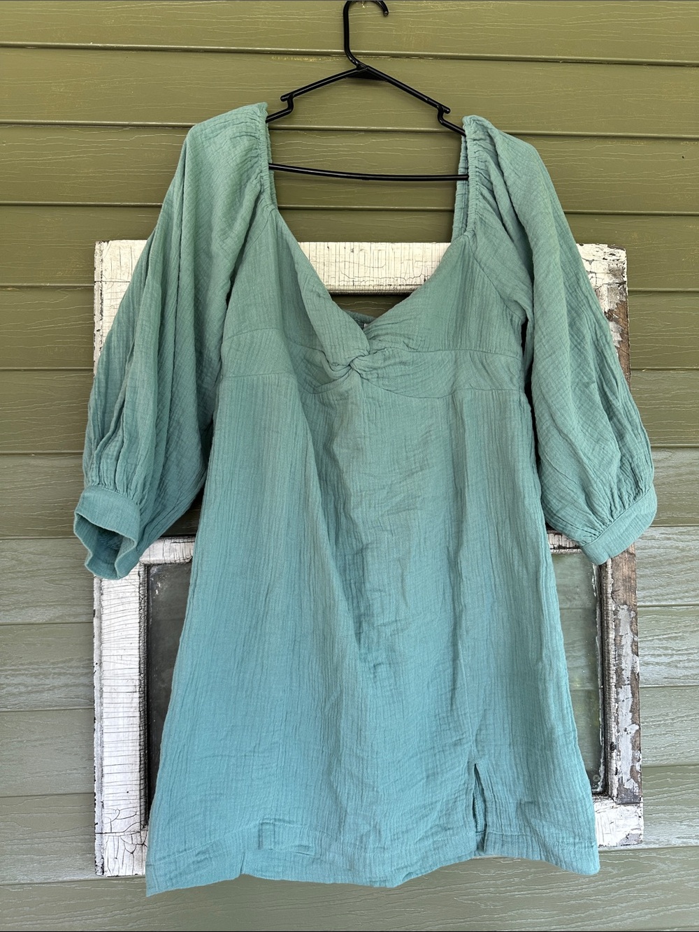 Roxy Mineral Blue Gauze Pullover Tunic